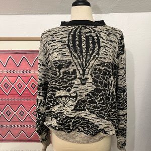 Vintage Italian Sweater with Hot Air Balloons!